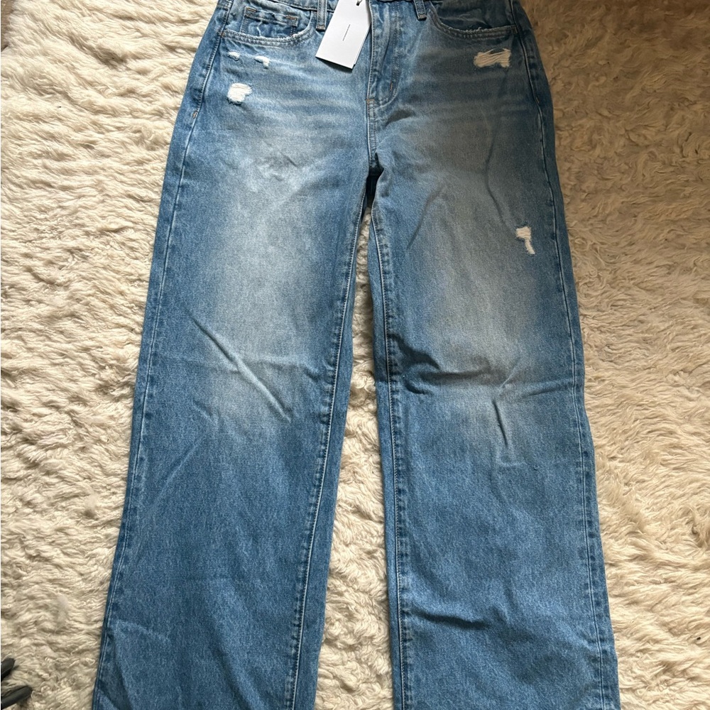 Women's Straight Leg Jeans - Blue